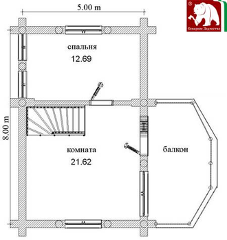 Проект 3-04, 80 кв.м., 5*8