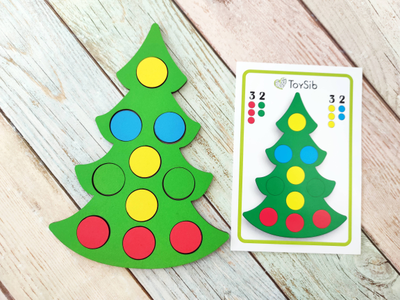 Мозаика "Наряжаем ёлку"