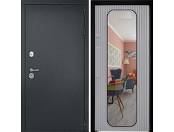 Входная дверь Рубикон С с панелью зеркало Овал