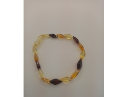 Браслет"Змейка" из натурального янтаря