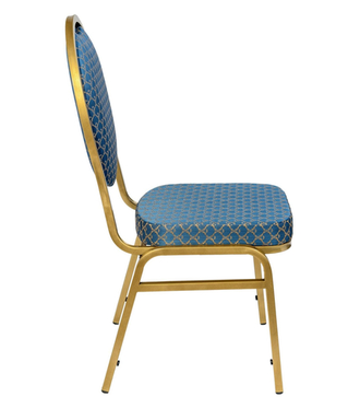 Банкетный стул Квин 20мм - золотой, синий арш