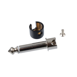 Разъем Jack 6,3 мм для DIY гитарных патчей БЕЗ ПАЙКИ («чёрная латунь»), пак 4 шт.