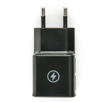 Зарядное устройство сетевое, 2 USB, Red Line NT-2A, черный, УТ000009404