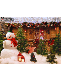 Фотофон виниловый «Веселый снеговик»