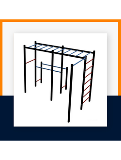 Спортивная площадка Workout W11.16 c удилненным турником (1600мм) для качели (без качели)