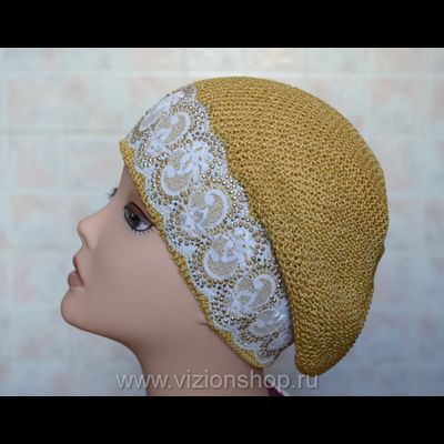 Вязаный головной убор летний vizio италия из коллекции вязаных головных уборов лето