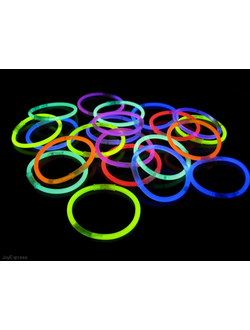Браслет флуоресцентный, 0,5*20 см, 5 шт