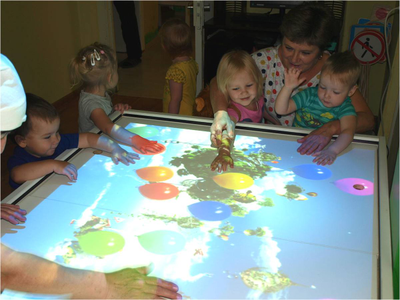 Интерактивная песочница Sandbox два в одном умный стол (с креплением)