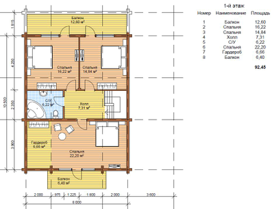 Дом из профилированного бруса ПБ-16, 186 м2