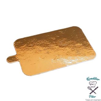 Подложка прямоугольник с держателем золото 100*65 мм (0,8 мм)