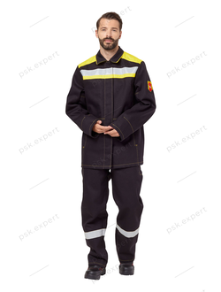 Костюм сварщика мужской летний "Файмер 2" цвет черный/желтый