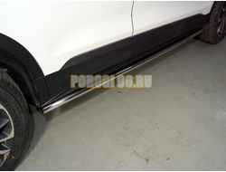Пороги труба 42,4 мм ТСС для Geely Coolray 2020-2024
