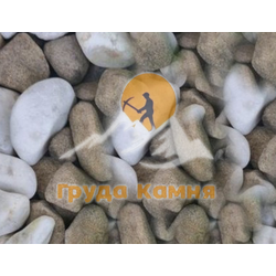 Жёлто-белая мраморная крошка галтованная, 10-20 мм