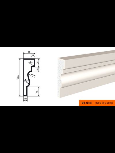 Фасадный молдинг из пенополистирола с покрытием LEPNINAPLAST (Лепнинапласт)  МВ-120/2