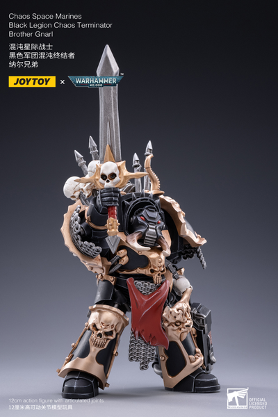 Терминатор Черного Легиона брат Гнарл (Warhammer 40k) - КОЛЛЕКЦИОННАЯ ФИГУРКА 1/18 scale Brother Gnarl (JT2122) - JOYTOY