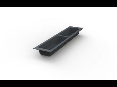 Лоток для столовых приборов Mesan TrayBond, 2 отдела,(Ш107хГ480-444хВ45) антрацит