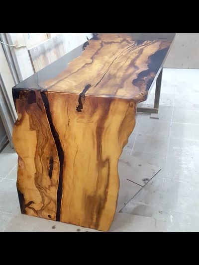 стол-река, граб, слэб, стол из слэба, стол из спила, стол с рекой, стол из эпоксидной смолы, спил