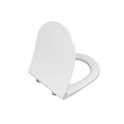 Универсальное тонкое сиденье, круглое, дюропласт, с микролифтом, металлические петли, VitrA UNIVERSAL, 110-003-019