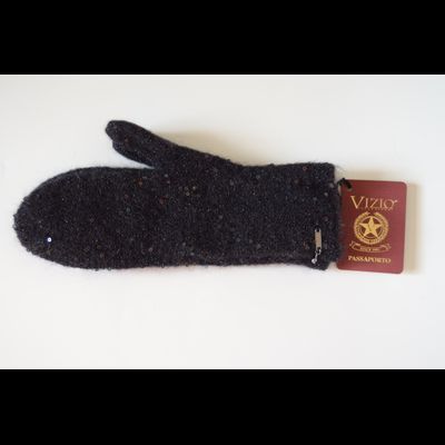 Черные женские варежки с пайетками Италия Vizio 1042 MU