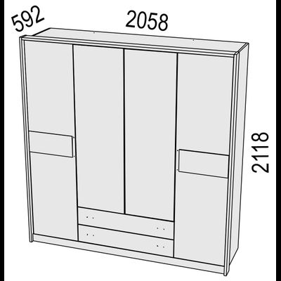 Шкаф Николь 4-х дверный