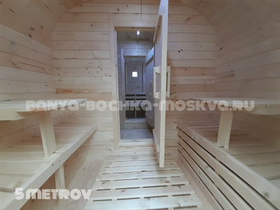 Квадро баня-бочка 5 метров.