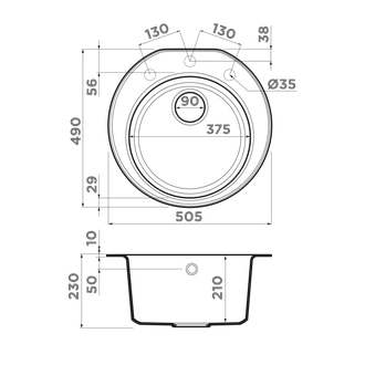 Мойка OMOIKIRI MIYA 50R WH