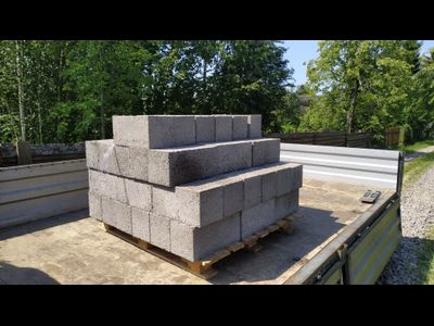 Керамзитобетонный блок полнотелый строительный СКЦ-1ПРП, ГОСТ 6133-99