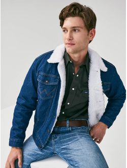 Куртка Wrangler® Cowboy Cut® Sherpa Lined Denim Jacket