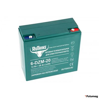 Тяговый аккумулятор RuTrike 6-DZM-20 (12V20A/H C2)