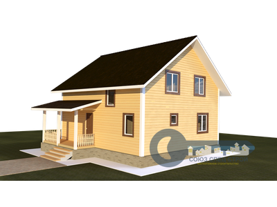 ДЖ-04 ГАБАРИТНЫЕ РАЗМЕРЫ: (8Х8,5М) 1,5 ЭТАЖА, ОБЩАЯ ПЛОЩАДЬ: 142.5М²