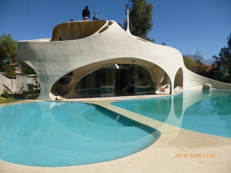 Visite extérieure maison bulle Antonio Beninca 