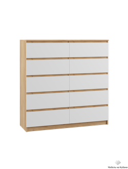 Мадера Комод К10М Крафт золотой/Белый