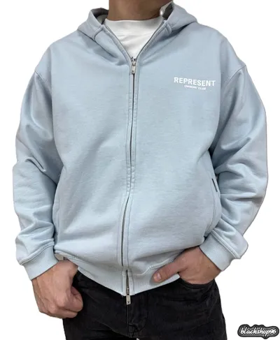 Худи Zip Represent Blue (S, M, L, XL)