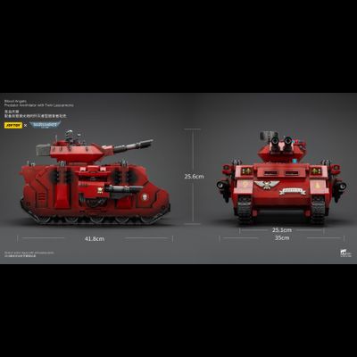 Хищник-Аннигилятор Кровавых Ангелов (Warhammer 40k) - КОЛЛЕКЦИОННАЯ ФИГУРКА 1/18 Blood Angels Predator Annihilator with Twin Lascannons (JT01499) - JOYTOY