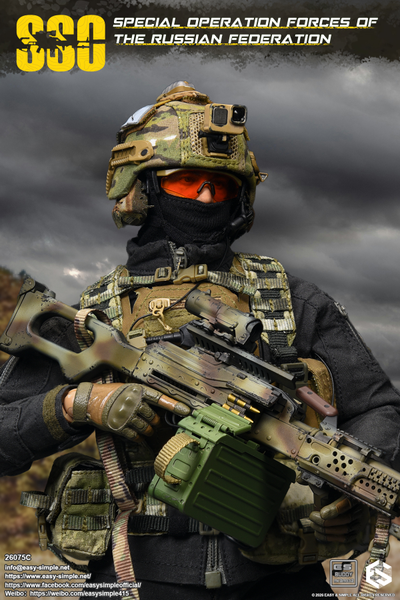 ПРЕДЗАКАЗ - Пулеметчик ССО РФ - Коллекционная ФИГУРКА 1/6 scale Special Operation Forces of The Russian Federation (SSO) (26075С) - Easy&Simple ?ЦЕНА: 26300 РУБ.?