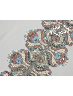 Тесьма плетенная с глиттером, цв. Серебро № 3694