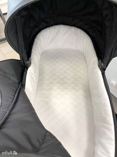 Детская коляска 3 в 1 Farfello Molly Trio Черный (Экокожа)