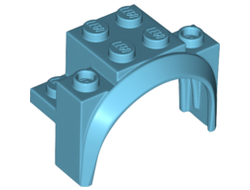 Vehicle, Mudguard 4 x 2 1/2 x 2 1/3 with Arch Round, Medium Azure (18974 / 6296906)