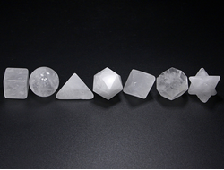 Набор "Платоновы тела" 7 элементов, Кварц Горный хрусталь, Бразилия (вес: 44 г) №25273