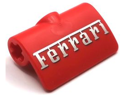 Technic, Panel Curved 2 x 3 x 1 with Silver Large Ferrari Logo Pattern, Red (71682pb006 / 6346647)