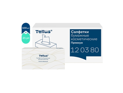 120380 Tork Tellus Premium салфетки косметические для лица рук мягкие 2 слоя Система F1 / FT1 белые