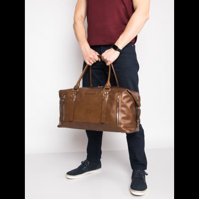 Кожаная дорожная сумка Bergamo Premium brown (арт. 4048-63)