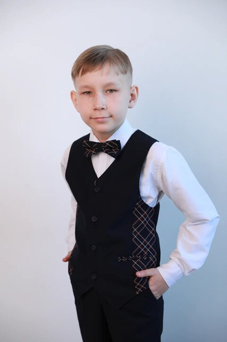 Жилет школьный для мальчика коллекции "Азбука"