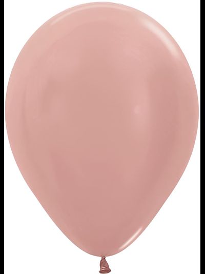 Воздушный шар розовое золото металлик