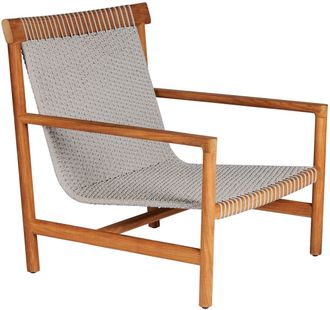Кресло лаунж деревянное плетеное Amanu