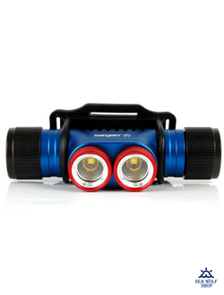 Фонарь подводный налобный Sargan "NIGHT STAR" 900Lm, теплый свет