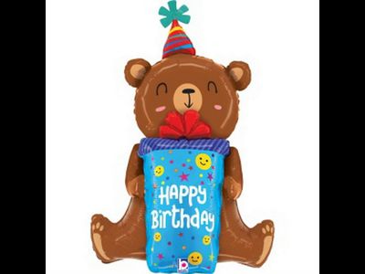 86 см Мишка с подарком