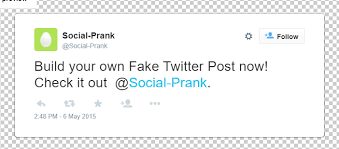 Fake Tweet on Prank Me Not