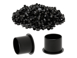 Колпачки с плоским основанием black 11 мм (100 шт.)