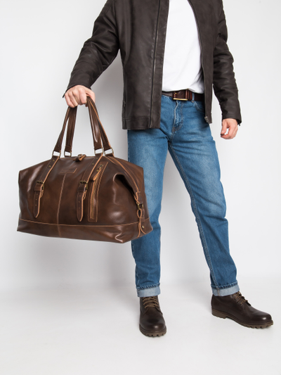 Кожаная дорожная сумка Campora Premium sienna (арт. 
4019-63)